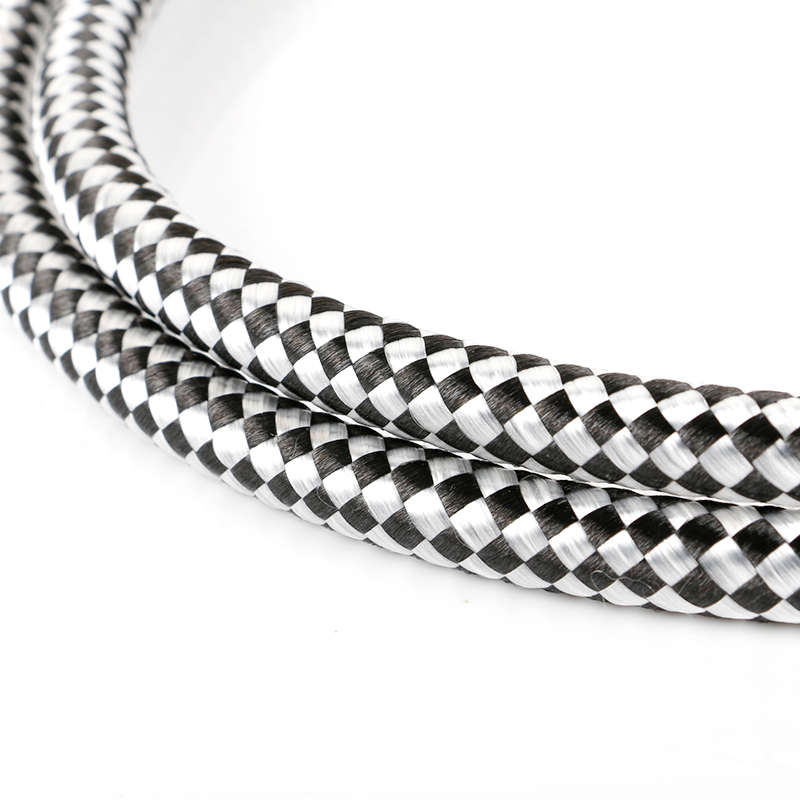 Baumwollgeflecht Argentum SILVER.rca BAS-2201 schwarz/weiß