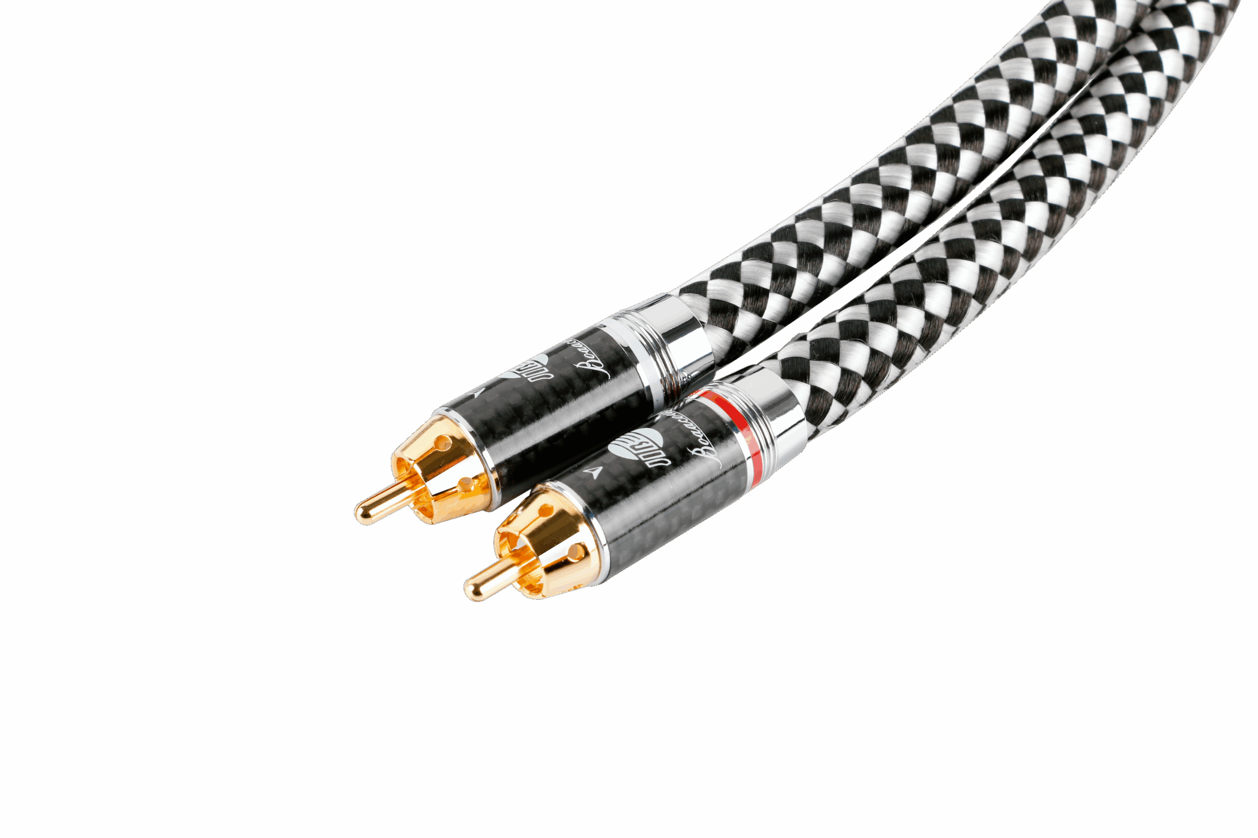 RCA-Stecker Argentum SILVER.rca BAS-2201 vergoldet, Carbon/Metall