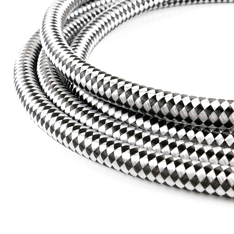 Baumwollgeflecht Argentum SILVER.xlr-15 BAS-2202 schwarz/weiß