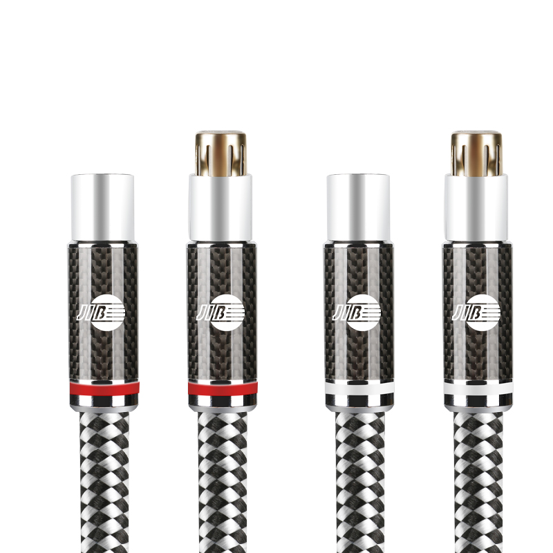XLR-Stecker Argentum SILVER.xlr-15 BAS-2202 vergoldet, Carbonhülse