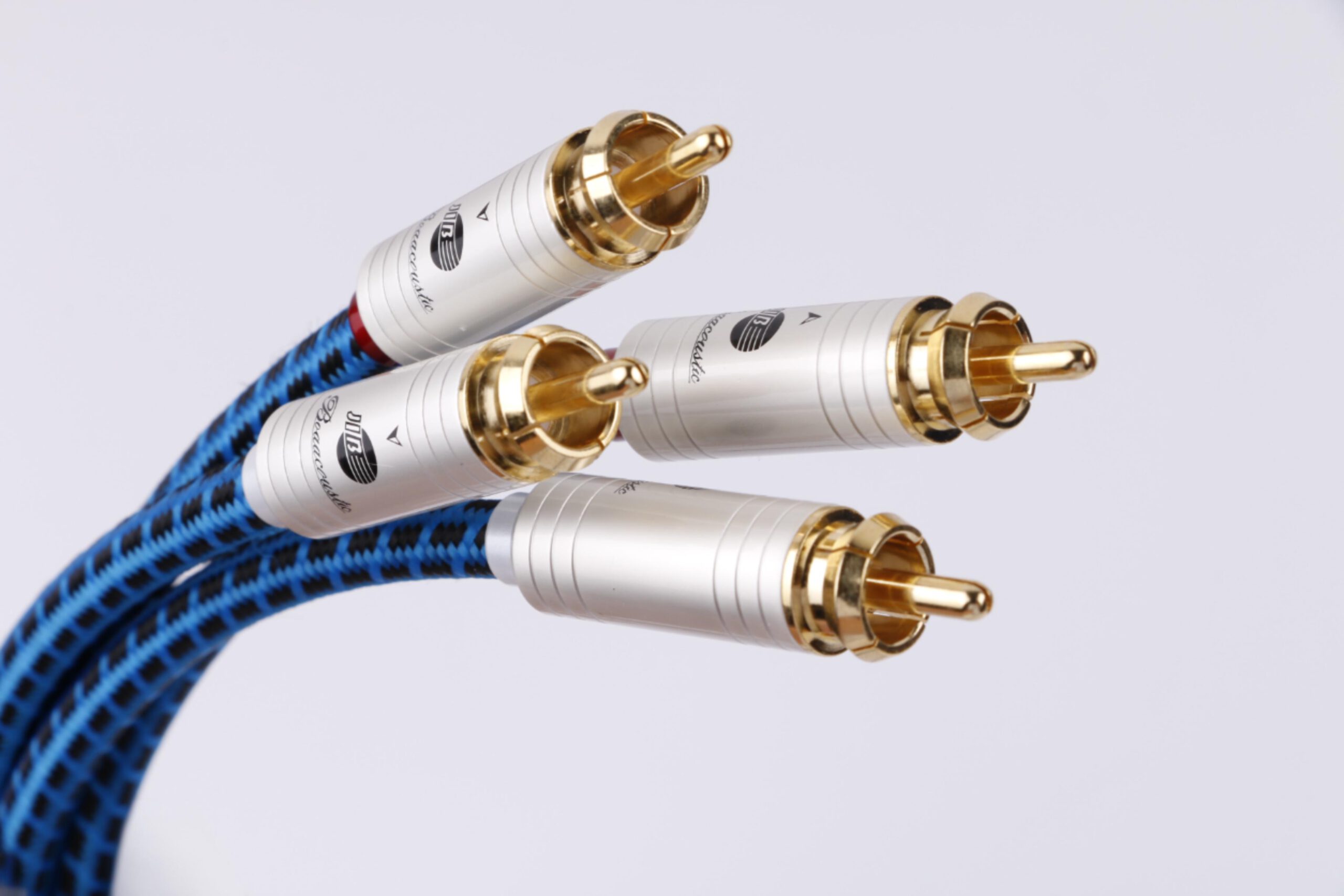 BB-005 RCA-Stecker Metall perlweiß