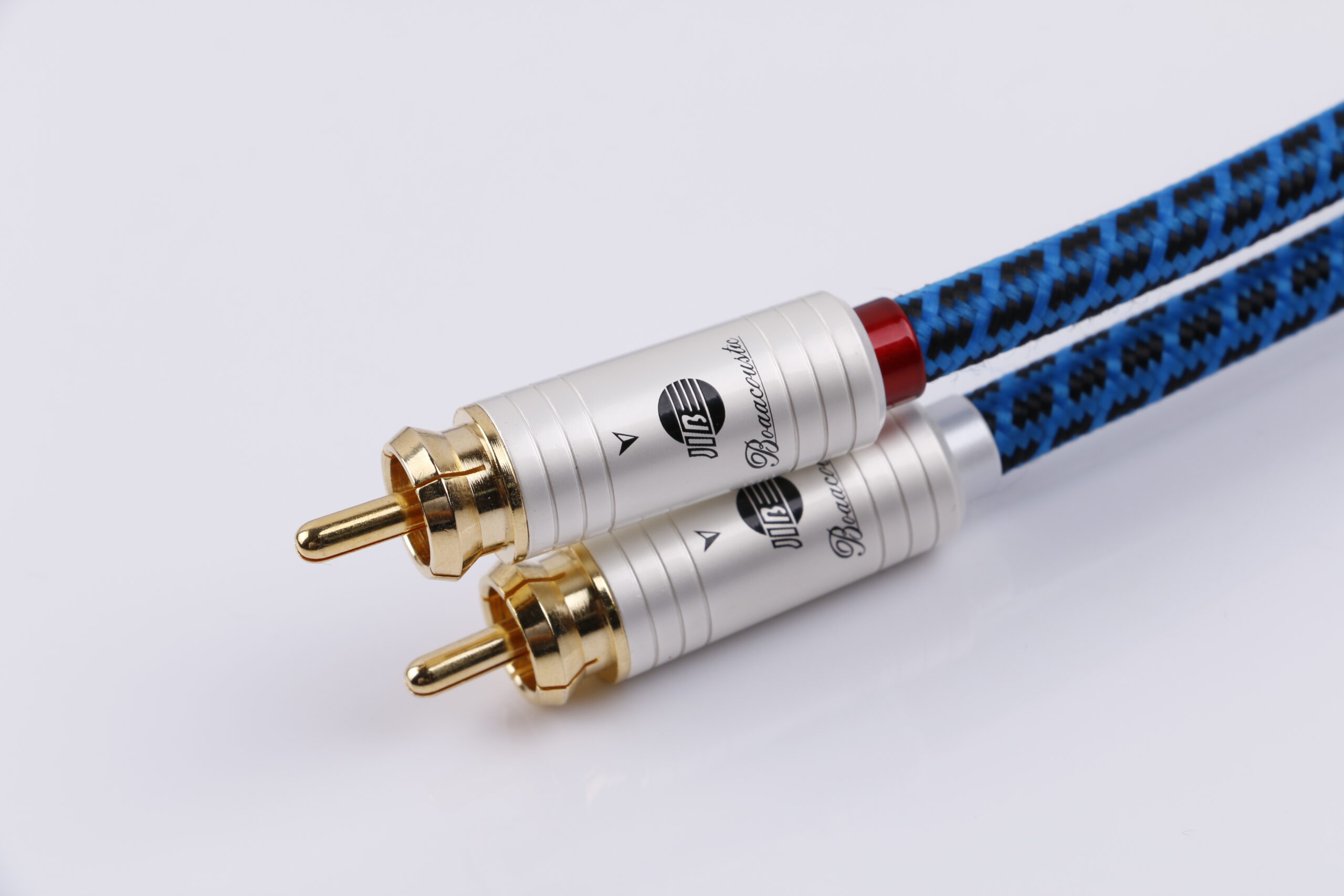 BB-005 RCA-Stecker Metall perlweiß