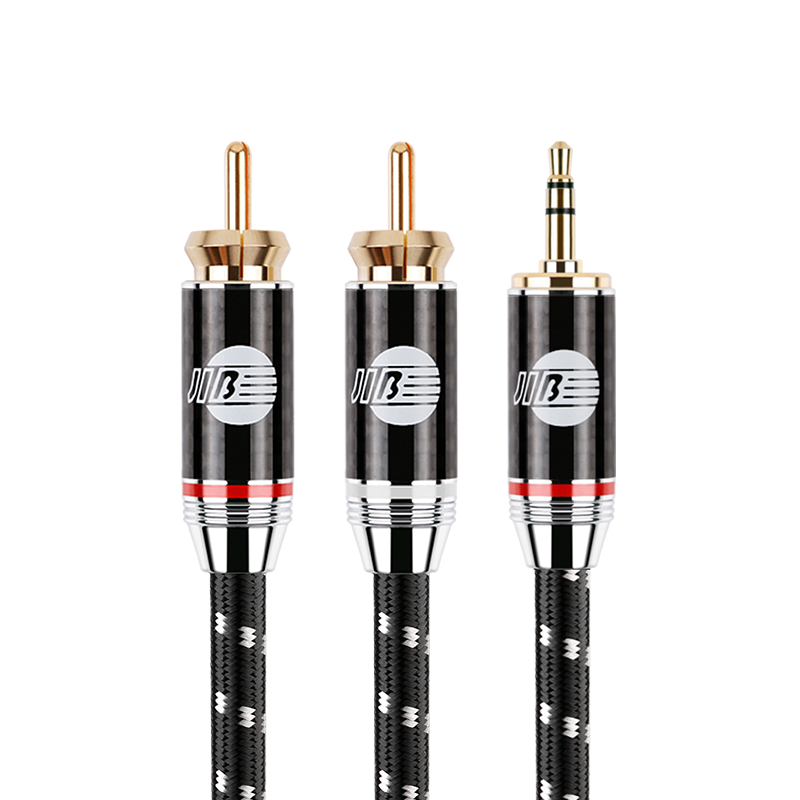 3,5-mm-Klinkenstecker Evolution BLACK.trident (BEB-2007) mit Carbonhülse