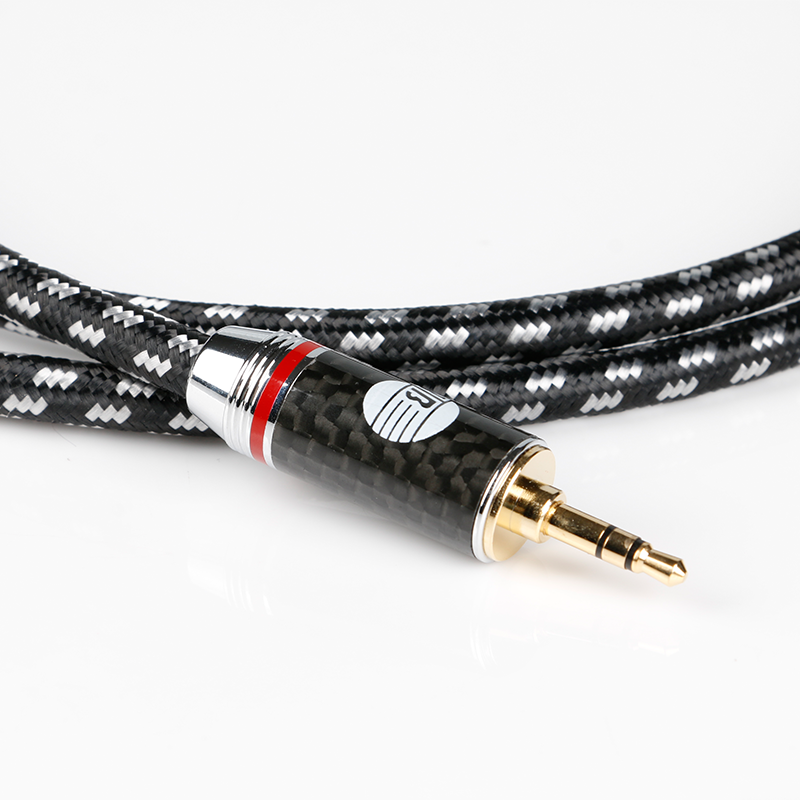 3,5-mm-Klinkenstecker Evolution BLACK.trident (BEB-2007) mit Carbonhülse