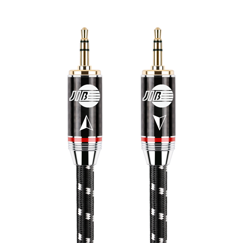 3,5-mm-Klinkenstecker Evolution BLACK.jack-trs.3.5 (BEB-2008) mit Carbonhülse