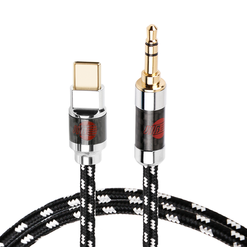 USB-C-Stecker Evolution BLACK.digital-aux (BEB-2022) vergoldet, Metall/Carbon