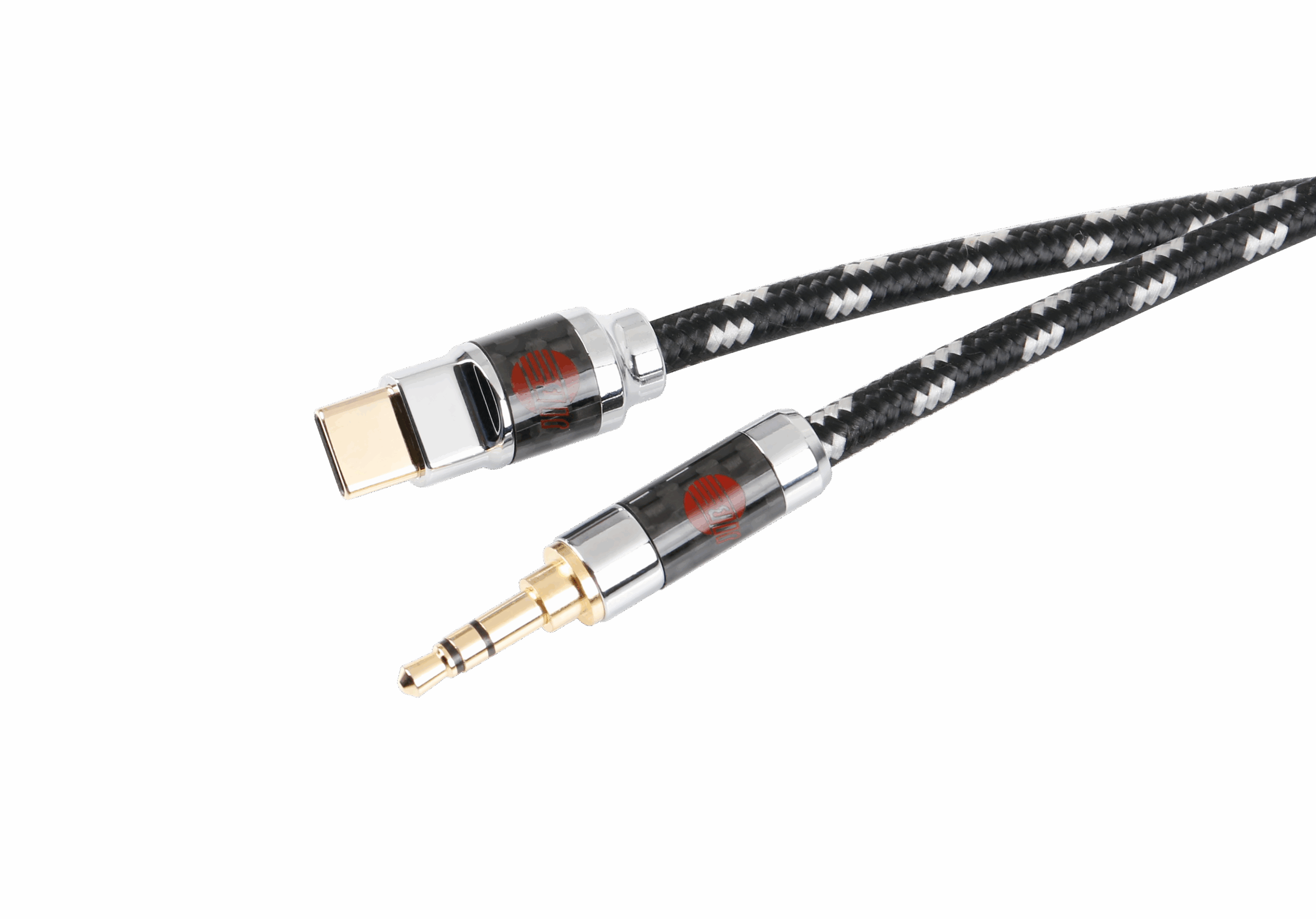 USB-C-Stecker Evolution BLACK.digital-aux (BEB-2022) vergoldet, Metall/Carbon