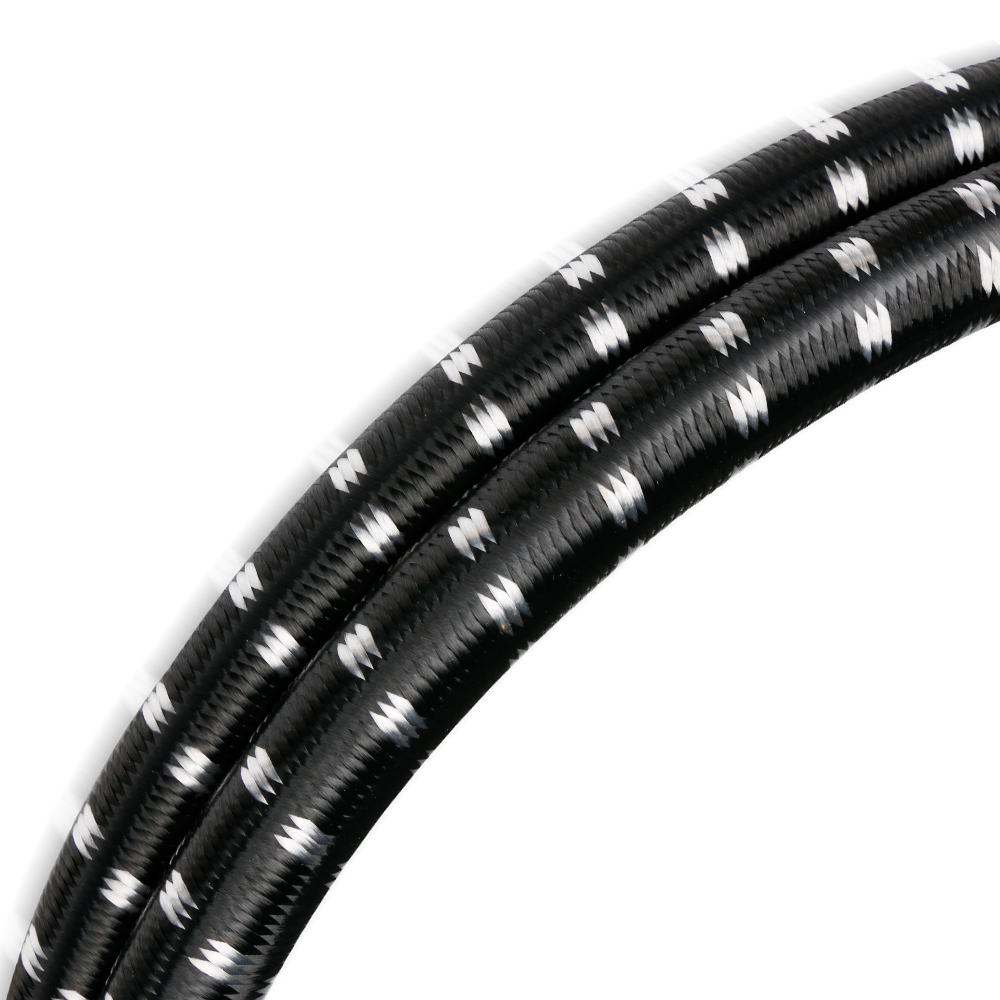 Kabelmantel Evolution BLACK.sonic-17.biWire (BEB-2024) schwarz/weiß Baumwollgeflecht